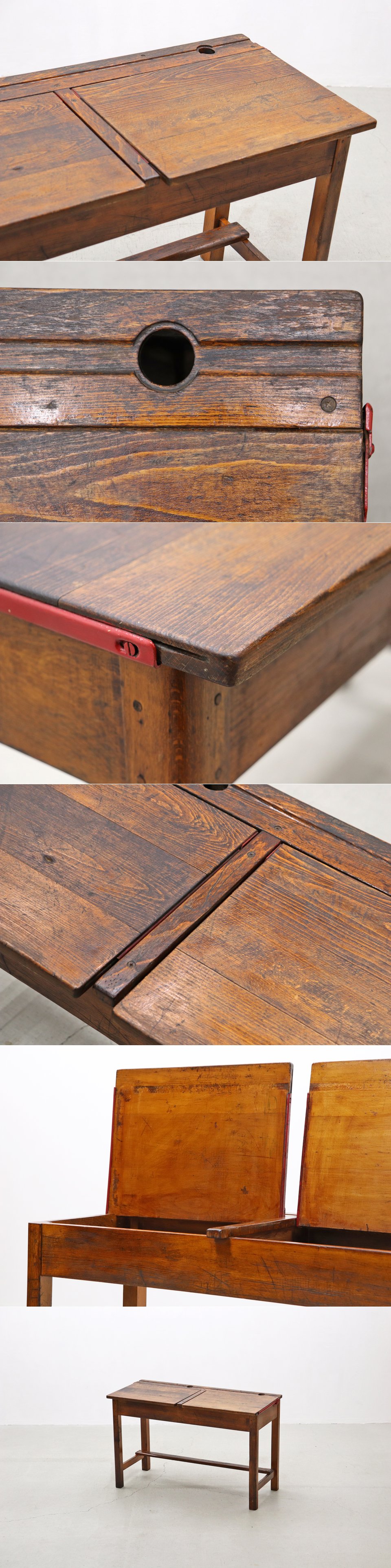 ◇英国 イギリス ヴィンテージ スクールデスク 机 コンソール 作業台